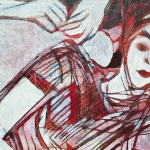 Farbige Formen auf Holz