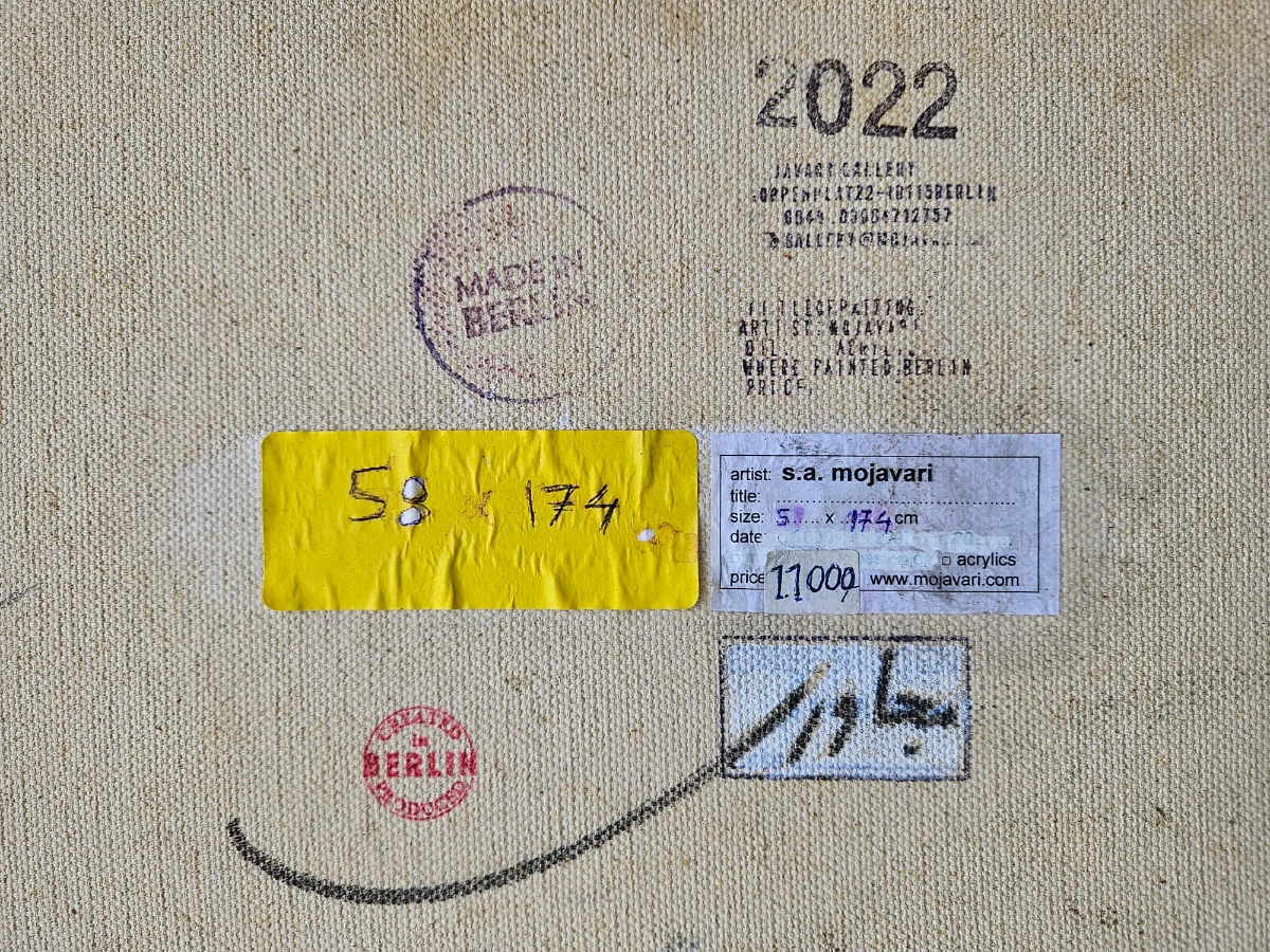 Collage-Gemälde mit figürlichen Elementen