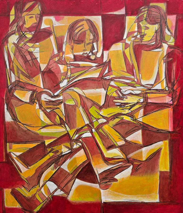 Abstrakte Figur in Farben