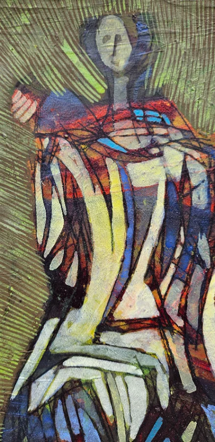 Colorful abstract figurativen painting