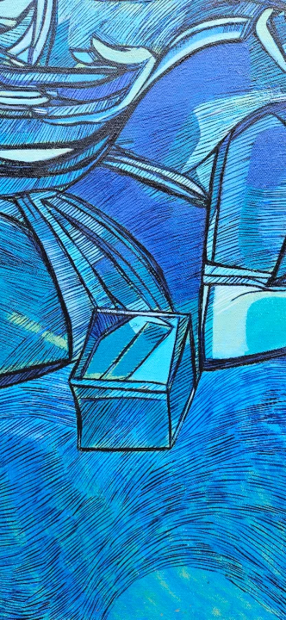 Vibrant abstract painting