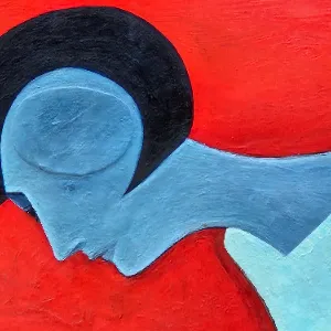 Abstrakte Figur in Farbe