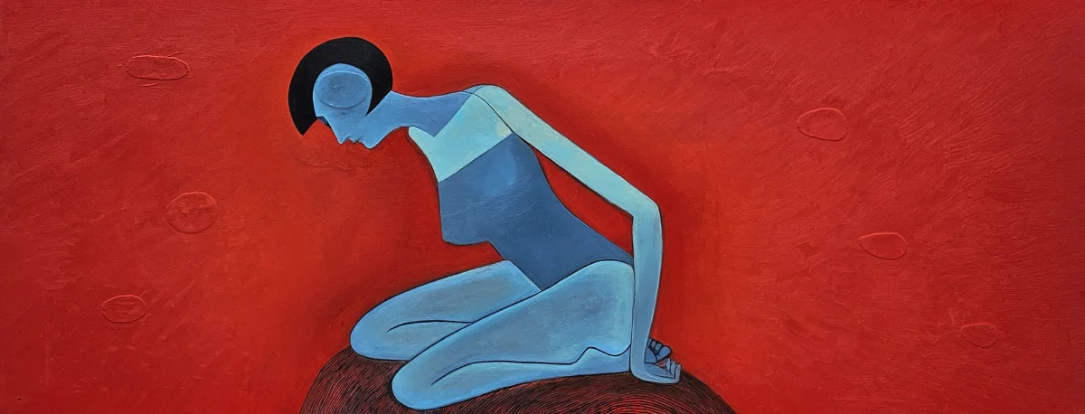زور گویی که روی زمین نشسته