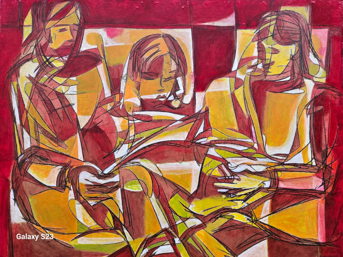 Abstrakte Figur in Farben