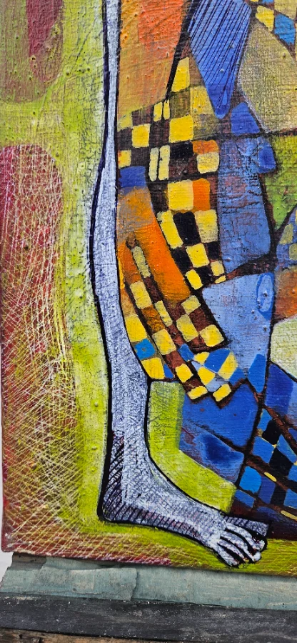 Abstract painting with vibrant colors