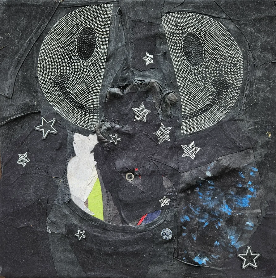 Collage mit Kleidung