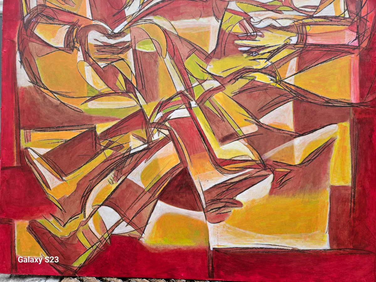 Abstrakte Figur in Farben