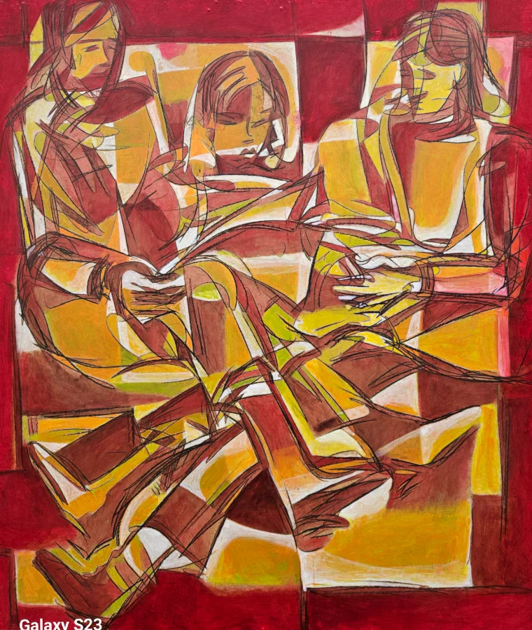 Abstrakte Figur in Farben