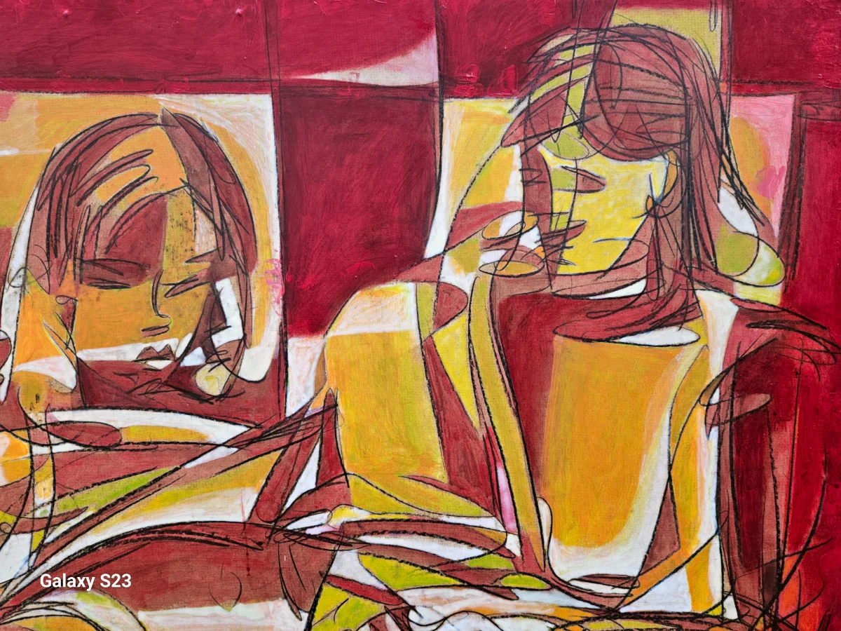 Abstrakte Figur in Farben