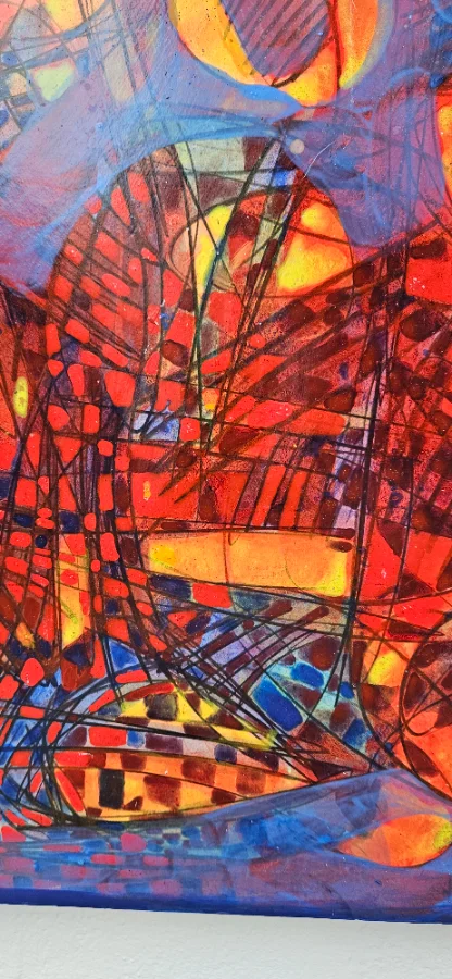 Blau und  Orange  Abstract