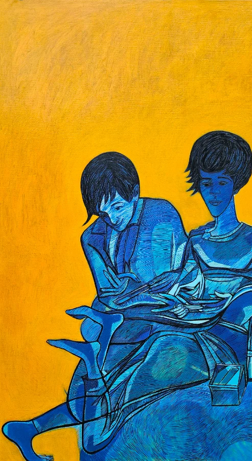 Vibrant abstract painting