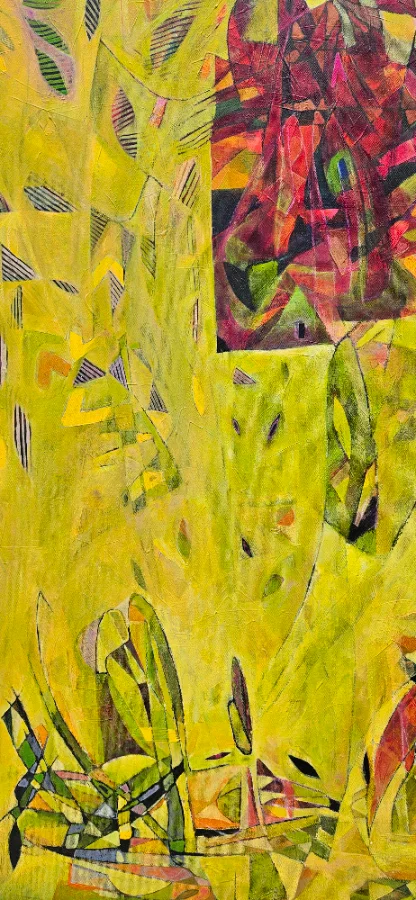 Bunte Lichtformen auf Leinwand