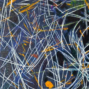 Abstrakte Figur auf Holz