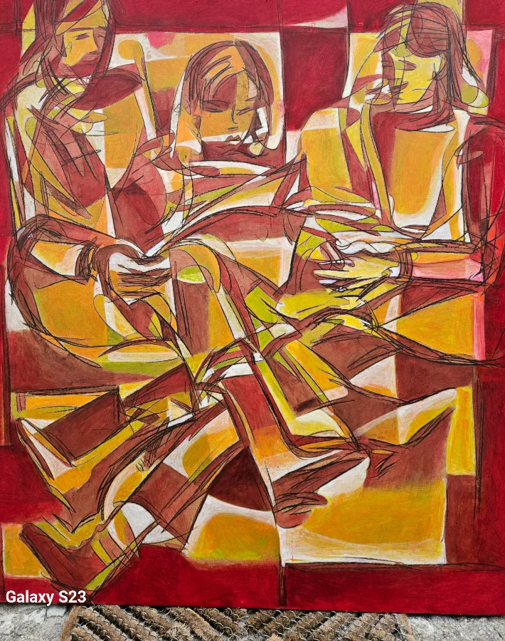 Abstrakte Figur in Farben