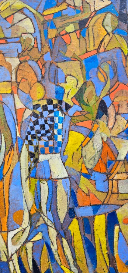 Painting of city scene