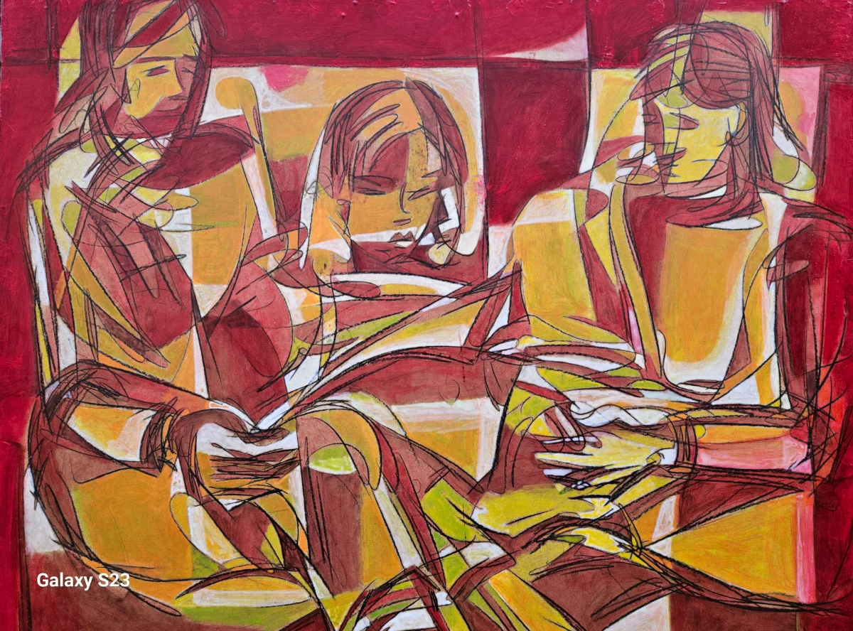 Abstrakte Figur in Farben