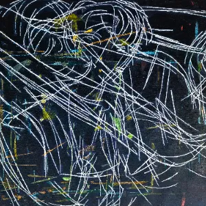 Abstrakte Figur auf Leinwand