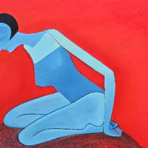 Abstrakte Figur in Farbe