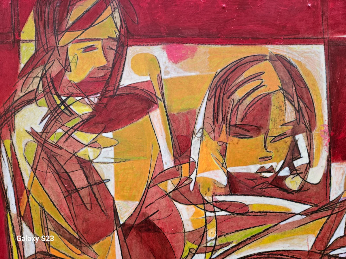 Abstrakte Figur in Farben