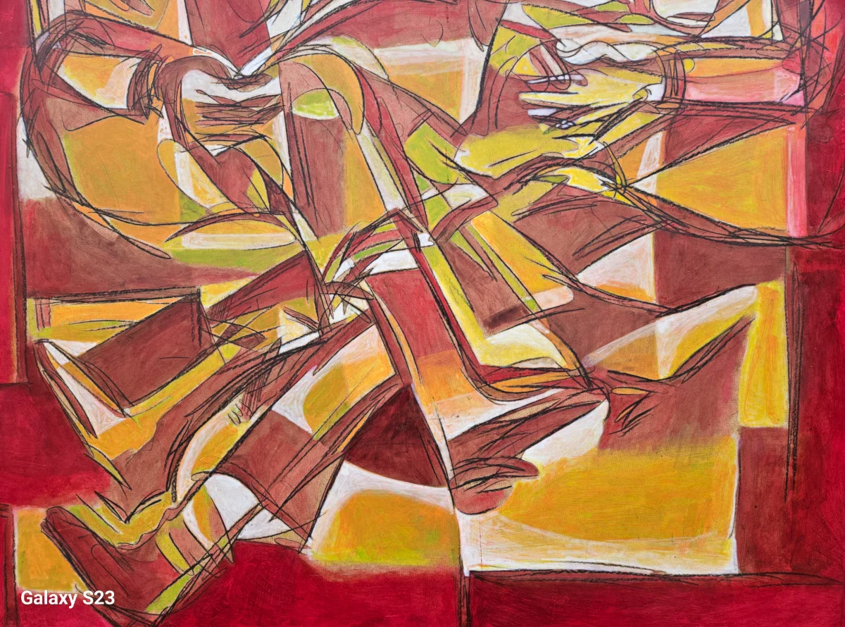 Abstrakte Figur in Farben