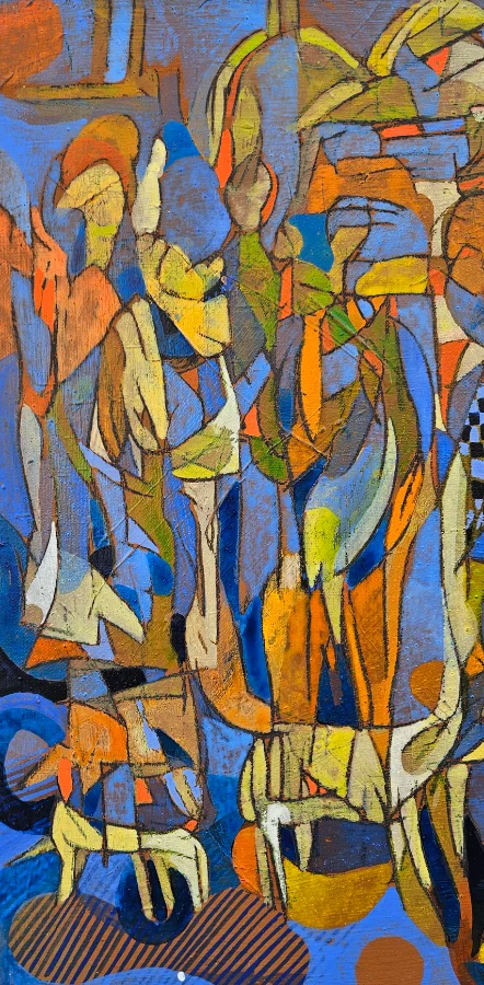 Painting of city scene