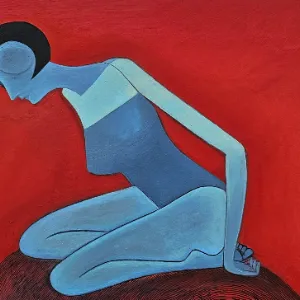 Abstrakte Figur in Farbe