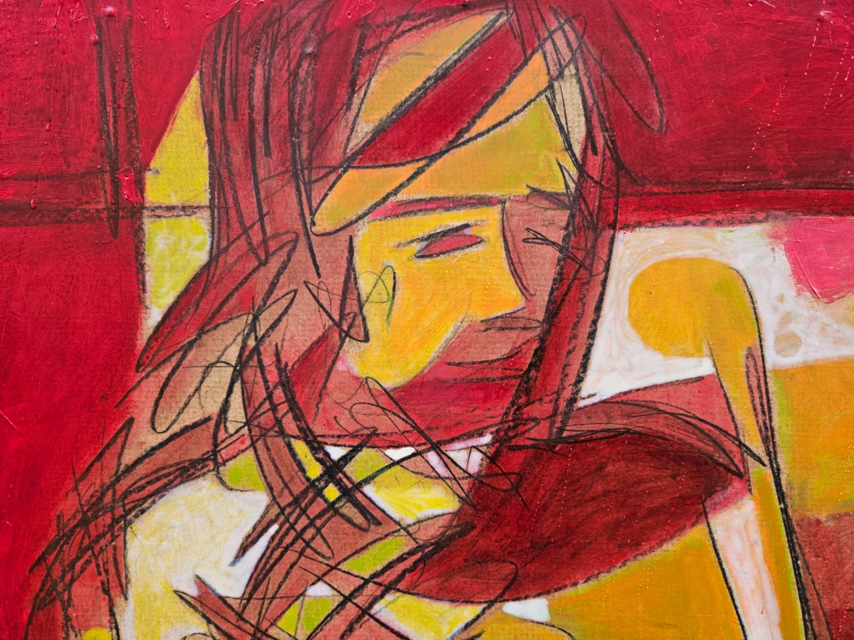 Abstrakte Figur in Farben