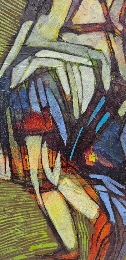 Colorful abstract figurativen painting