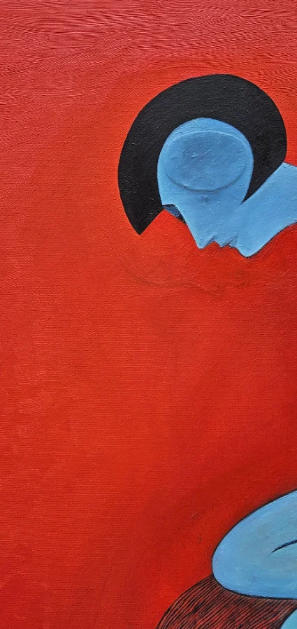 زور گویی که روی زمین نشسته