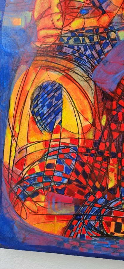 Blau und  Orange  Abstract