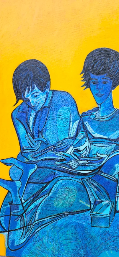 Vibrant abstract painting