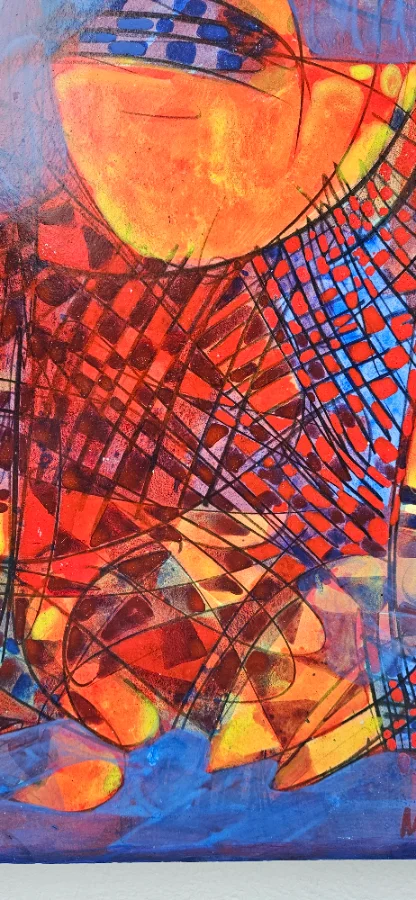 Blau und  Orange  Abstract