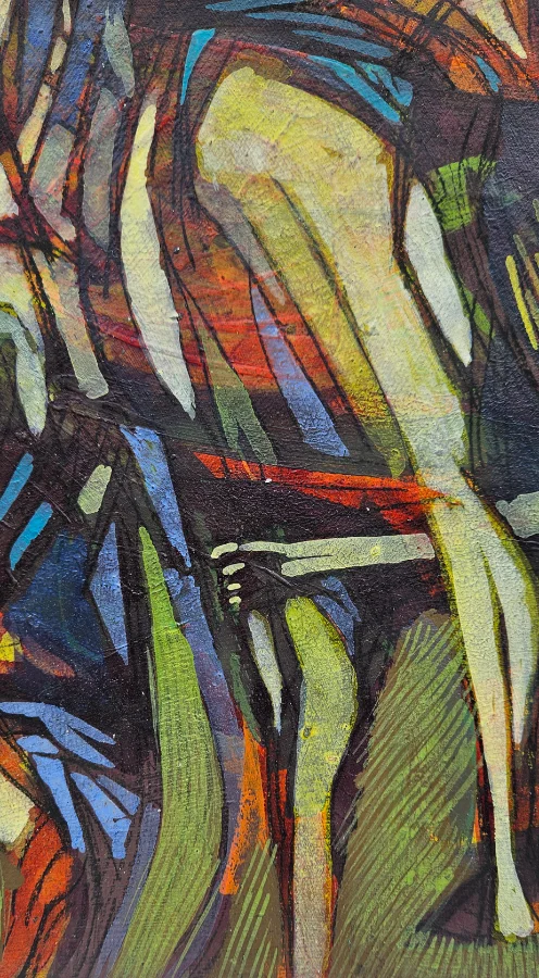 Colorful abstract figurativen painting